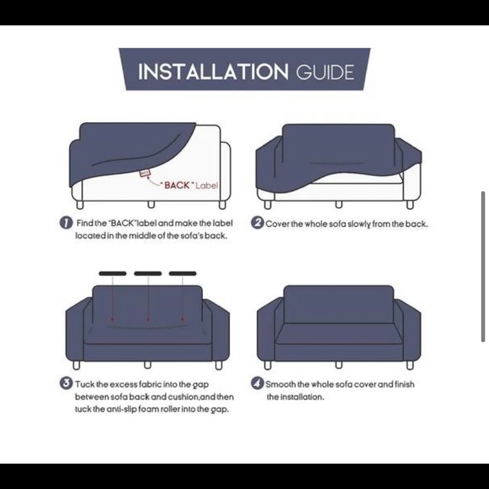 3 Piece Sectional Slipcover